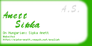 anett sipka business card